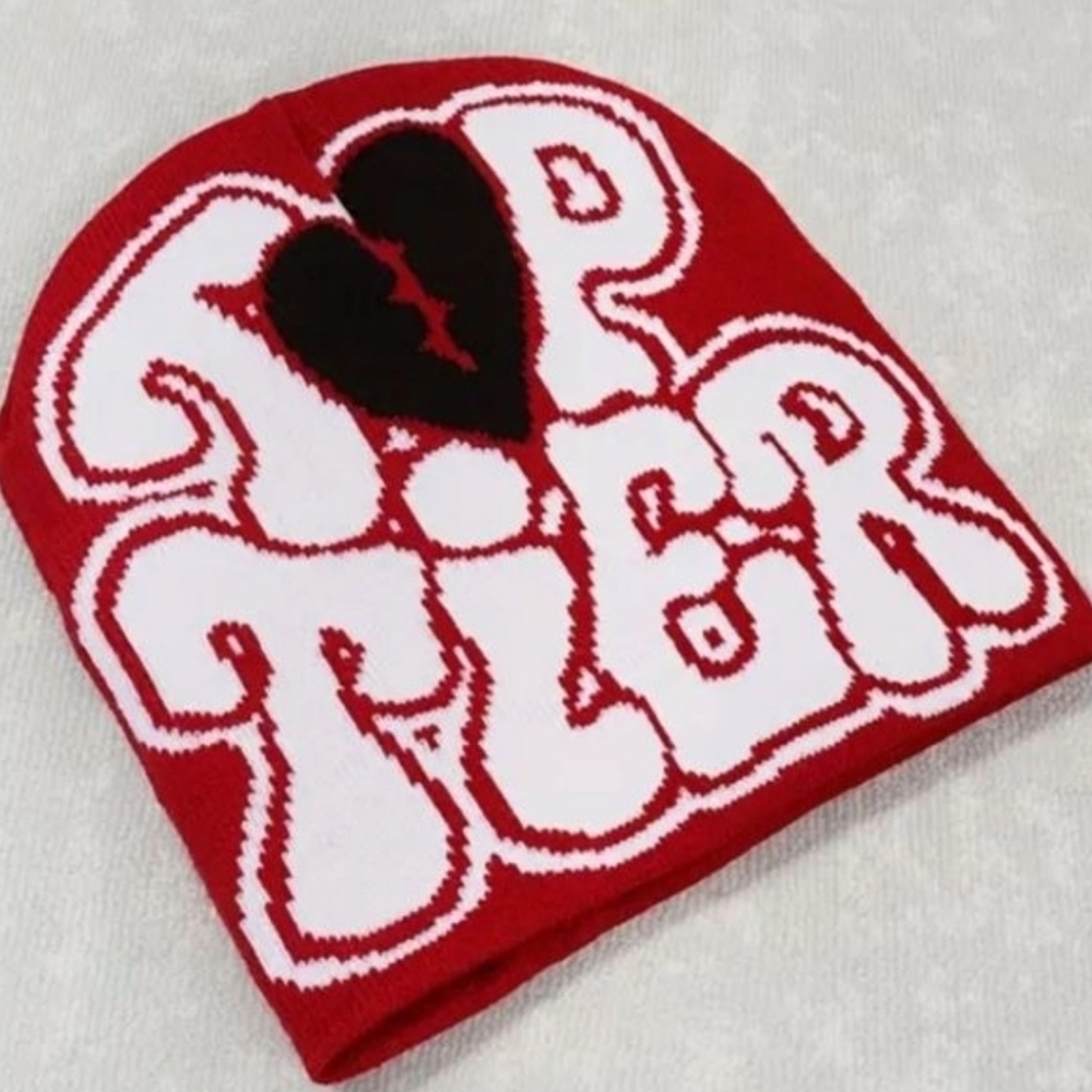 Red and White Beanie